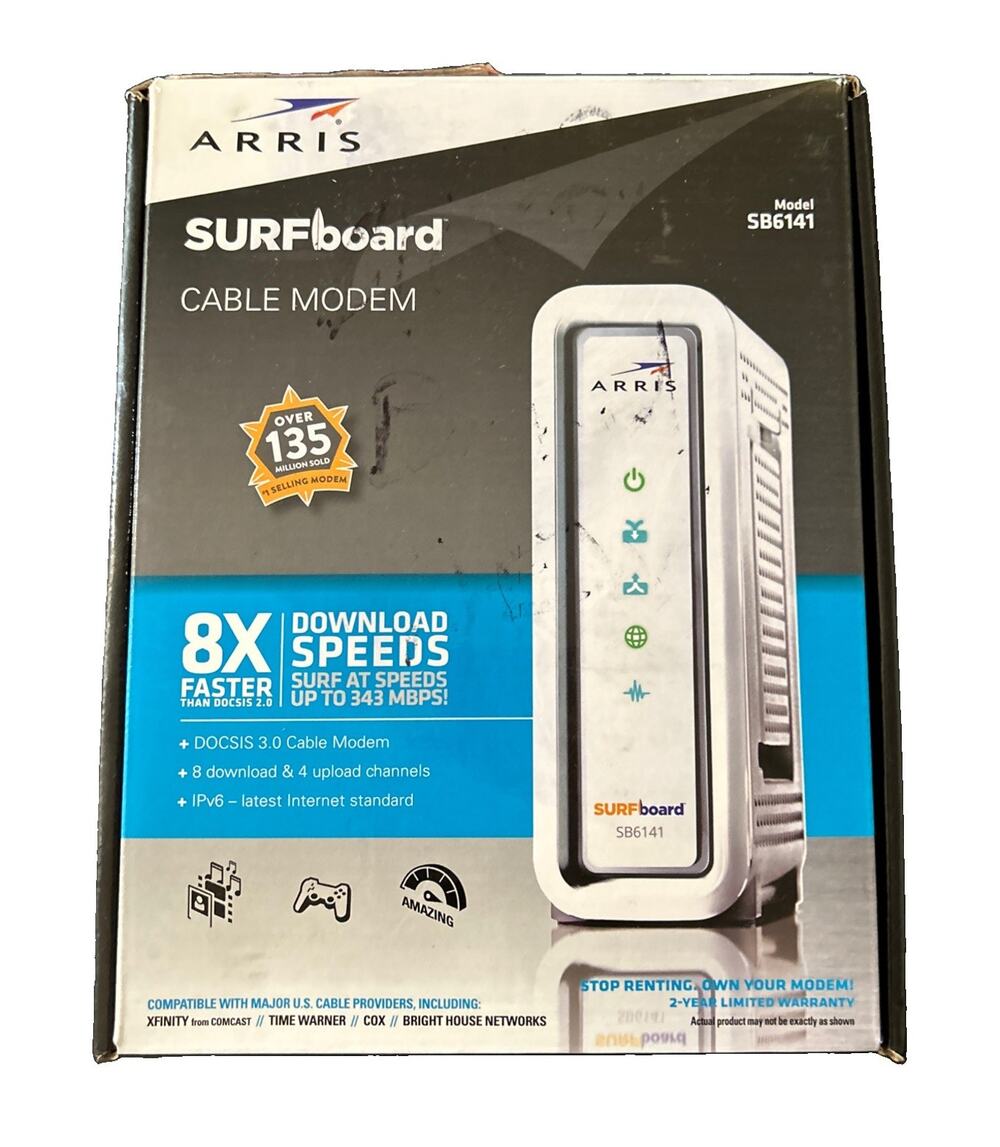 ARRIS SURFboard SB6141 DOCSIS 3.0 Cable Modem Pre-Owned